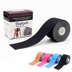 Shukash Kinesiology Tape 6m x 5cm Roll,Elastic Therapeutic Muscle Support Tape for Sports Injuries & Recovery Strapping Tape Waterproof Athletic Tape for Knee Ankle Shoulder Foot