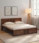 Ferrovilla King Size NNS6 Sheesham Wood Bed for Bedroom | Sheesham Wood Bed | Solid Wood Bed | Bed Without Storage | King Size Bed | Double Bed | Bedroom Furniture | Wooden Bed | 2 Years Warranty