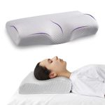 Wakefit Memory Foam Pillow | 1 Year Warranty | Cervical Pillow for Neck Pain, Pillow for Neck Pain, Orthopedic Pillow with Extra Curve Neck Support, Diwali Gifts (‎51L x 31W x 10Hcm, Regular)