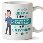 MUGFFINS Son in-Law Mug - in English - Best Family in The Universe - Funny Gift - Ceramic 11oz Mug