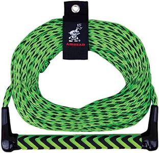 Airhead Water Ski Rope with EVA Handle, 1 Section for Tubing, Water Skis and Wakesurf Boards,Green and Black