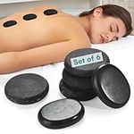 Pino Products Hot Massage Stones - Large Essential Black Basalt Stones - Massage Therapy, Relaxation Basalt Stones - Rock Stone Massage Kit Warmer - Massage Tools for Professional or Pain Relief