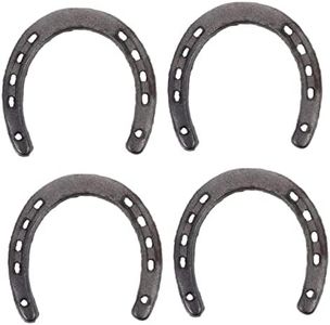 MAGICLULU 4pcs Horseshoe Decoration Horseshoe Wedding Favors Vintage Wall Plaque Good Lucky Horse Shoes Old Western Decor Horseshoe Charms for Home Horseshoe Wall Metal Iron
