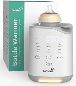 GROWNSY Bottle Warmer, 2025 Fast Baby Bottle Warmer for Breastmilk & Formula, Smart Temperature Control, with Timer, Thaw, Food Heater, Night Light, Chauffe Biberon for All Bottles