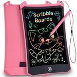 Gifts for Girls Kids Toys - 8.5inch LCD Writing Tablet Colorful Drawing Pad Educational Graffiti Doodle Board Etch a Sketch for 3-7 Year Old Boys Girls Toddler, Birthday (Pink)