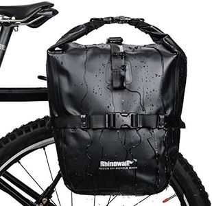 Bike Pannier Bag 20L Waterproof Bike Bags Bicycle Rear Seat Trunk Bag for Riding Cycling Storage Pouch Shoulder Bag (Black)