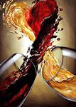 SkyNBillion 5D Diamond DIY Painting by Number Kits Red Wine Yellow Champagne Glass Modern Canvas Picture Cross Stitch Full Drill Arts Craft for Beginner Adults Home Wall Decor Gift 12x16 inch