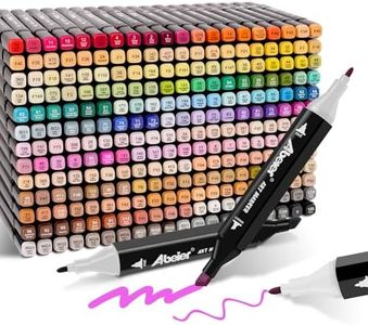ABEIER Juego de rotuladores de punta de fieltro de 262 colores, juego de marcadores artísticos, marcadores de doble punta, marcador de alcohol para niños, estudiantes, principiantes, resaltado,