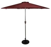 Invezo Garden Metal Center pole Outdoor Garden Umbrella (9ft diameter, Maroon) with 15 kgs with Stand - Patio outdoor/Big Size Outdoor Umbrella.