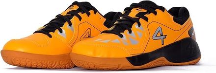 SEGA Hyper, Lace Up Power Cushioned Badminton Shoes. Non Marking Shoes Multipurpose Tennis,Squash and Volleyball Trainers (Yellow, UK Footwear Size System, Adult, Men, Numeric, Medium, 8)