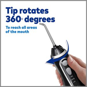 Waterpik Cordless Water Flosser – Black, Portable Oral Irrigator