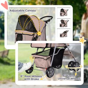 PawHut Pet Stroller for Small Dogs and Cats – Lightweight Carrier