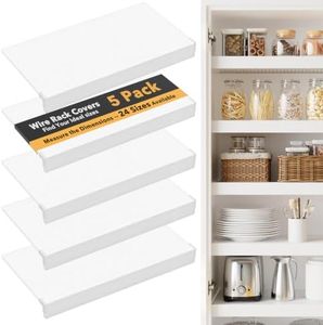SpaceAid Wire Shelf Covers, PVC Wire Rack Cover for Pantry and Closet Shelving, Durable Shelves Liner for Kitchen Pantry Rack, 42" W x 16" D, White 5 Pcs