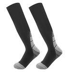 CHEERYMAGIC Compression Socks for Men & Women Graduated Medical Grade Athletic Fit Stockings for Running Sports Nurses Flight Travel A2-JBYSW (Grey-S/M)