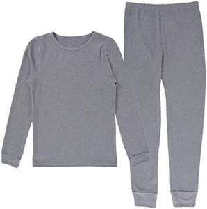Fruit of the Loom Girls Premium Thermal Waffle Underwear Set, Heather Greystone, 4-5