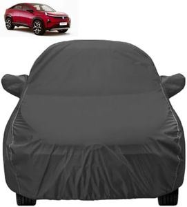 Auto Hub Car Cover Compatible with Tata Curvv with Mirror Pocket, Dustproof, Heat Resistant, Triple Stitched, Curvv Car Cover- Grey