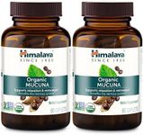 Himalaya Organic Mucuna Herbal Supplement, Supports Relaxation, Tension Relief, Brain Function, Non-GMO, USDA Organic, Vegan, Gluten Free, 600 mg, 60 Plant-Caplets, 2 Pack, 120 Day Supply