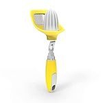 KITCHENDAO Lemon Zester Bar Tool 4 in 1, Citrus Lime Zester Peeler, Channel Knife, Citrus Reamer, Grater, Seed Pip Catcher to Avoid Mess, Soft-Touch Grip, Compact for Easy Storage, Dishwasher Safe