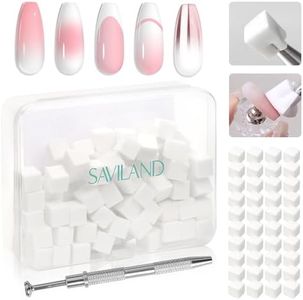 SAVILAND 100PCS Nail Sponges for Ombre: Nail Art Sponges With Grabbing Pen Ombre Nails Sponge Gradient Aura Nails Tool Professional Accessories Supplies Home DIY Salon