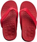 Bodytec Wellbeing Orthotic Sandals with Great Arch Support and Plantar Fasciitis Relief 7 UK Red