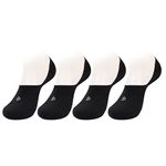 Bonjour Unisex Cotton No-Show Loafer Socks In Black - Pack Of 4, Free Size