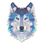 2 x 20cm/200mm Abstract Husky Wolf Vinyl SELF Adhesive Sticker Decal Laptop Travel Luggage Car Bike Sign Fun #6214