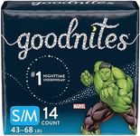 GoodNites Huggies Goodnites Training Pants, Boys Bedwetting NightTime Underwear, Size S/M, 43-68 lbs, 14 Count