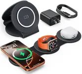 3 in 1 Charging Station for Apple Multiple Devices, Foldable Travel Wireless Charger 18W for iPhone Air 17 16 15 14 13 Pro Max Plus &Apple Watch Series/Airpods