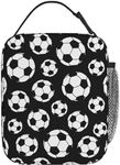 Gianlaima American Soccer Ball Football Insulated Lunch Box For Women Man, Portable Lunch Bag Reusable Cooler Tote For Office Work Travel Picnic Camping Beach