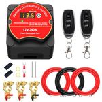 IMAYCC 12V 240A Dual Battery Isolator Kit with Remote LCD, VSR Automatic Battery Isolator Switch, Battery Disconnect Cut Off Kill Switch for Caravan Leisure Battery, Solar, Van, Truck, ATV, UTV, Boat