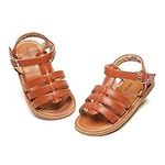 THEE BRON Brown Sandals for Girls S
