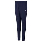 Puma Boy's Teamrise Poly Training Pants J Jogginghose, Peacoat White, 13-14 Years