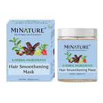 Hair Smoothening Mask by mi nature | 100g(3.5 oz) | Nourishes Hair | Contains Amla, Aritha, Neem, Shikakai, Hibiscus and Bhringraj powder | 100% Natural, Herba