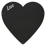 KalaMitica - Black Charcoal Small Magnetic Board for Wall - Heart - Erasable Blackboard Chalk Board Magnetic Sheet - 33x33x0.12cm