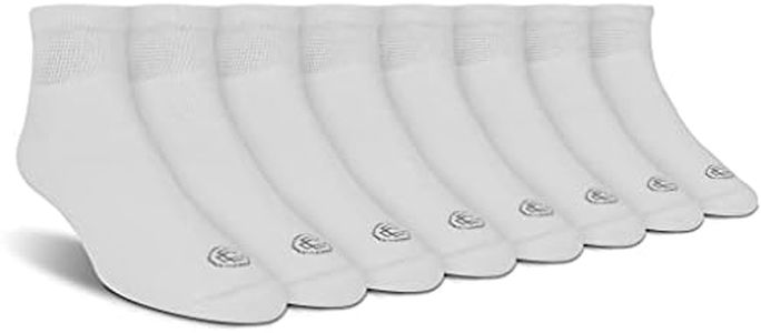 Doctor's Choice Diabetic Socks for Men Super Soft, Non Binding - Loose Wide Top Diabetic Ankle Socks for Men 4 Pairs, White, X-Large, Sock Size 13-15