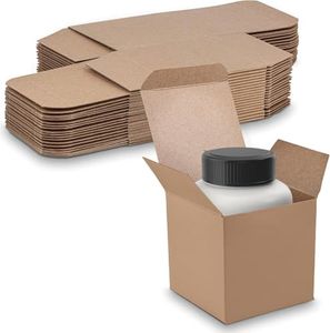 MT Products Tuck Top Kraft Paper Board 4" x 4" x 4" - Gift Boxes Packaging - Pack of 500