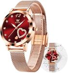 OLEVS Watches for Women Fashion Dress Rose Gold Mesh Bracelet Analog Quartz Ultra Thin Water Resistant Diamond Elegant Women's Wrist Watch for Lady