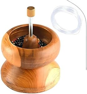 Clay Beads Spinner for Bracelet Making Kit - Seed Bead Spinner with Big Eye Beading Needle Bead - Teak Wood Crafting Christmas Gifts