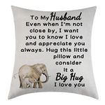 Husband Cushion Cover for Him Birthday Gift for Husband Big Hug to My Husband Presents for Men (Husband)