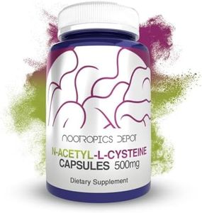 Nootropics Depot N-Acetyl L-Cysteine Capsules | 500mg | NAC | 60 Count | Supports Healthy Liver Function | Cellular Health | Glutathione Levels | Healthy Oxidation Levels |