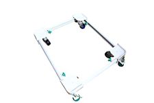 HS Heavy Duty adjustble Refrigerator Dishwasher Trolley Stand Floor Tray 100% Made of Metal White Fridge Double Door