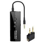 Bluetooth 5.4 Transmitter Receiver,Airplane Bluetooth Audio Adapter,Wireless Audio Transmitter for Headphones Travel Flight TV Car Gym Home Stereo, Can Pair 2 Wireless Headphones Simultaneously