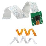 Aokin Raspberry Pi Camera Module 5MP 1080p with OV5647 Sensor Video Camera Module for Raspberry Pi Model A/B/B+, Pi 2, Raspberry Pi 3, 3B+, Pi 4 and Pi Zero/Zero W Camera with Flex Cable