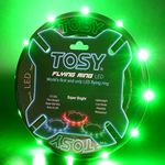 TOSY Flying Ring - 12 LEDs, Super Bright, Very Soft & Phosphorescent Rim, Auto Light Up, Safe, Waterproof, Lightweight frisbee, Cool Fun Christmas & Outdoor/Indoor Gift Toy for Boys/Girls/Kids