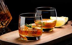 SYANKA Italian Premium Heavy Classic Oldfashioned Glass Whisky Glasses Set of 4, Clear, 310ml