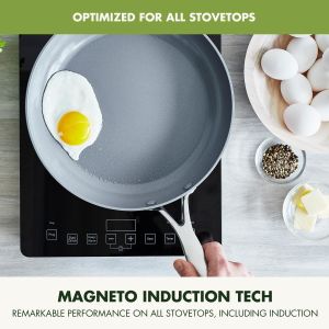 GreenPan Valencia Pro 11-Piece Ceramic Non-Stick Cookware Set – PFAS-Free, Induction Safe, Grey
