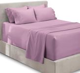 Hearth & Harbor Extra Deep Pocket Queen Sheets Sets - Fits Mattress 18-24 Inches Deep - Extra Deep Pocket Sheets - 6 Piece Queen Size Sheets - Queen Sheets Deep Pocket - Lavender Dream Sheets