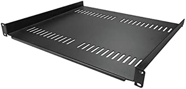 StarTech.com 1U Server Rack Shelf - Universal Vented Rack Mount Cantilever Tray for 19" Network Equipment Rack & Cabinet - Heavy Duty Steel - Weight Capacity 44lb/20kg - 16" Deep Shelf (CABSHELF116V)