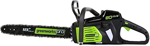 Greenworks 80V Brushless 18-inch Chainsaw, Battery and Charger Not Included (GCS80420)