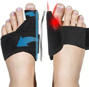 1 Pair Foot Bunion Corrector for Women Men, Bunion Big Toe Separator, Big Toe Straightener & Bunions Correction Splint Hallux Valgus Pain Relief, 0° & 10° Alignment Bar Support (Black)